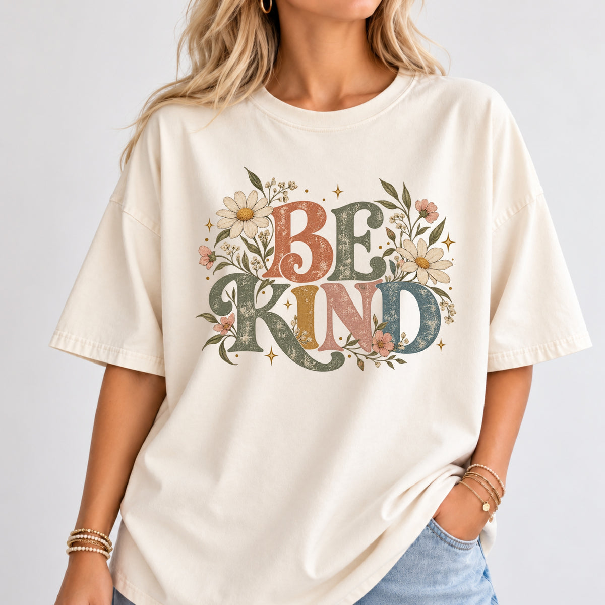 Be Kind Floral Graphic T-Shirt